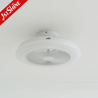 Mini Safe 20 Inch Bladeless LED Ceiling Fan Flush Mount With RGB Light DC Motor