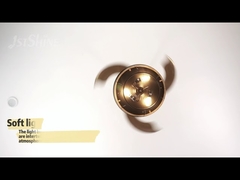 Farmhouse Industrial Flush Mount Black Ceiling Fan For Living Room Bedroom Kitchen