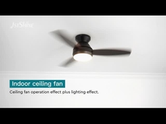 42 Inch Black Flushed Mounted Ceiling Fan With Lights For Bedroom