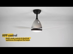 La fan de techo silenciosa de 110V 240V Dimmable LED con 3 colores cambia la luz