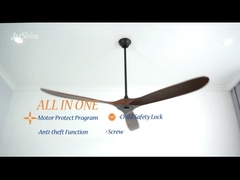 70 pulgadas 3 de sólido de madera de fan de techo con el motor reservado teledirigido de DC