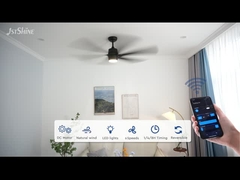 Ventilador de techo más grande luz 6 Abs cuchillas negro moderno alto volumen de aire