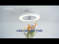Encierra ventilador de techo LED sin cuchillas con oscurecible blanco moderno para el estudio