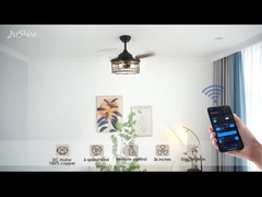 36 pulgadas ventilador de techo de acero jaula E27 * 3 bombilla de cuchilla retráctil interior industrial retro