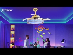 Cambio de color 3000K Retractable ventilador de techo luz para el dormitorio del hotel