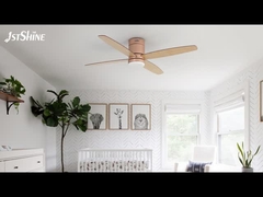 Ventilador de techo remoto con LED de bajo perfil dormitorio Mdf cuchilla silencioso motor DC