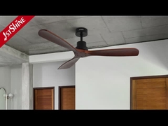 6 Velocidades Elección Ventilador de techo de madera con control remoto 3 Motor de corriente continua de hoja de madera