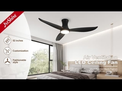 Fan de techo LED negro con control remoto baja tensión alta velocidad