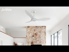 Ahorro de energía con control remoto ventilador de techo con 3 palas de plástico en diseño decorativo blanco