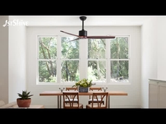 3 cuchillas de madera maciza ventilador de techo con motor DC con control remoto