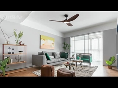 Ventilador de techo con control remoto de hojas ABS de grano de madera