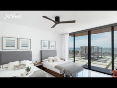 Ventilador de techo de madera oscura con motor de CC silencioso de alta velocidad