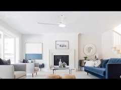 Ventilador de techo blanco/negro con motor de corriente continua con control remoto de luz atenuable