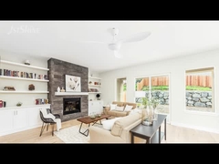 Ventilador de techo blanco de 52 pulgadas con luz LED atenuable y motor DC de control remoto