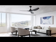 Control remoto de ventilador de techo negro mate de 52 pulgadas