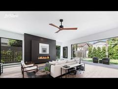 Ventilador de techo de madera maciza de 52'' Elegancia natural con potente motor de CC