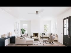 Ventilador de techo moderno de 48'' con aspas de plástico, motor DC y modelo de doble función con kit de luz opcional