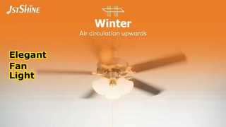 Ventilador de techo de estilo europeo de 52 pulgadas con luz