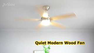 Ventilador de techo moderno y silencioso con aspas de madera de 52 pulgadas