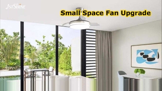 Luz regulable con ventilador de techo retráctil de 36 pulgadas