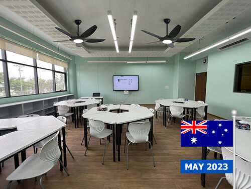 Proyecto de ventilador de techo de una escuela internacional