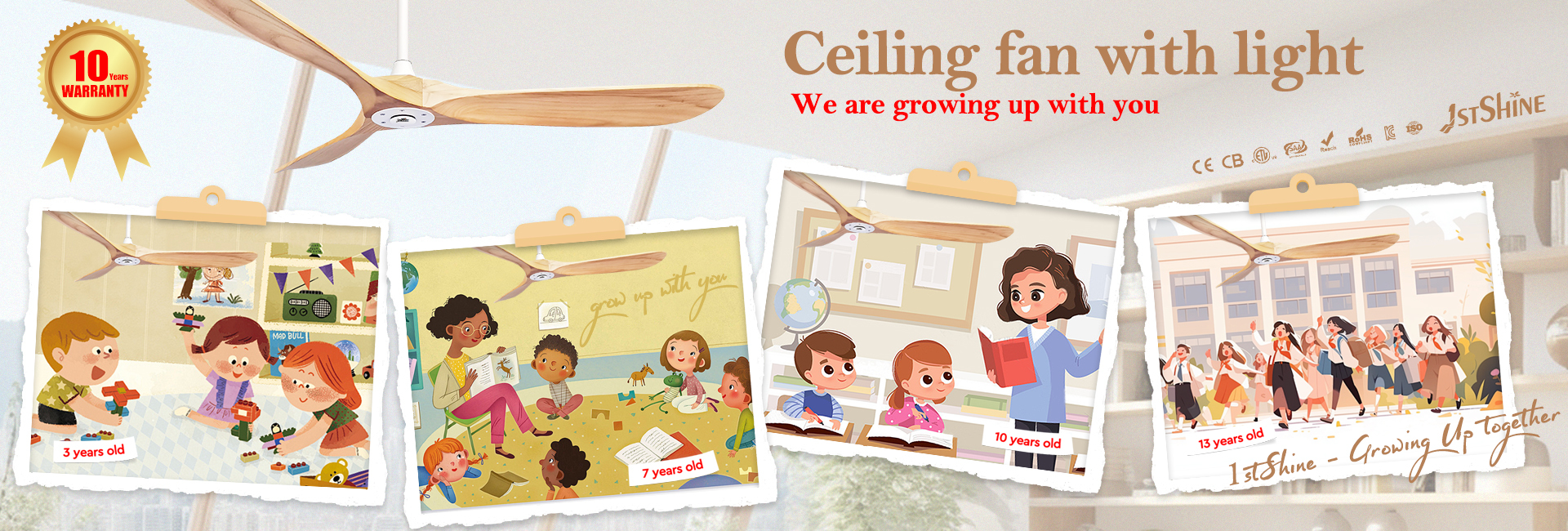 Calidad Fan de techo remota del LED Fábrica