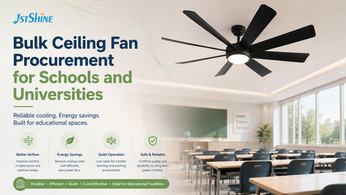 Últimas noticias de la empresa sobre Adquisición de ventiladores de techo a granel para escuelas y universidades