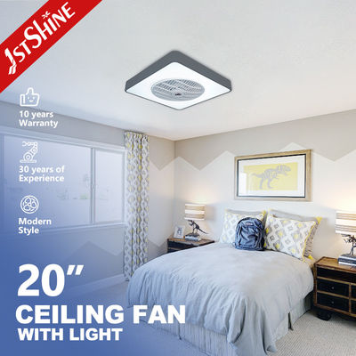 Buen precio fan de techo silenciosa del dormitorio del motor de los 20in DC con la luz del LED en línea