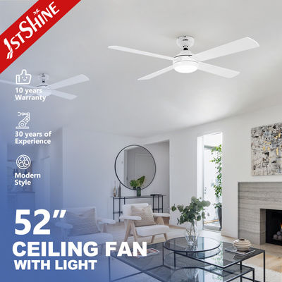 Calidad  Dc Motor 6 Speeds Remote Control White Ceiling Fan With 4 MDF Blades Fábrica