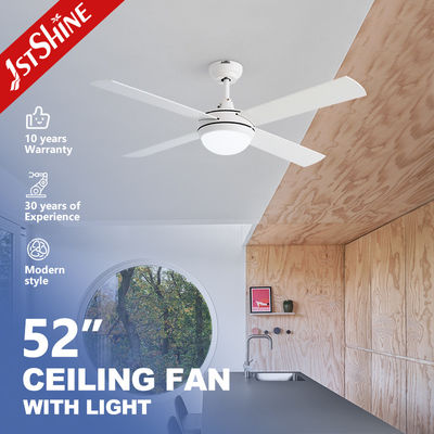 Buen precio Simple White Ceiling Fan With Lamp Light 3-Speed AC Motor en línea