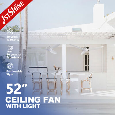 Buen precio Ventilador de techo moderno de 52 pulgadas con aspas de ABS y luz LED integrada en línea