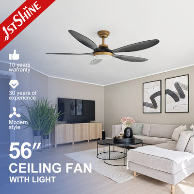 Buen precio Ventilador de techo LED regulable de bajo consumo con motor DC de 56 pulgadas y luz en línea