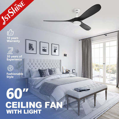 Buen precio Ventilador de techo LED con luz LED negro de madera sólida con motor DC en línea