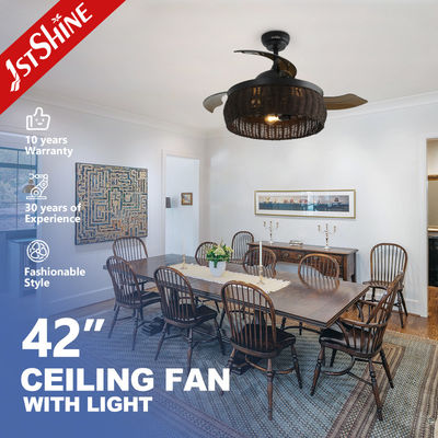 Buen precio Fan de techo ligero enjaulado teledirigido, fan de techo decorativo del LED en línea