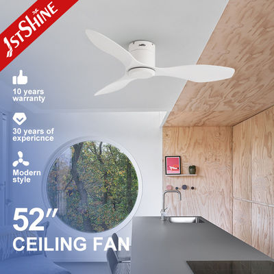 Buen precio Ventilador de techo de montaje de 48 pulgadas con motor DC silencioso y 6 velocidades en diseño moderno blanco mate en línea