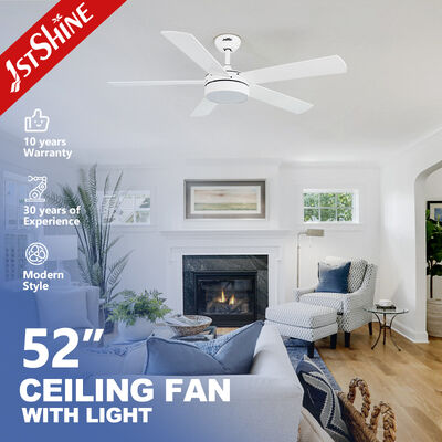 Calidad Ventilador de techo moderno de 52 pulgadas con luz LED y motor de CC que ahorra energía para un funcionamiento silencioso Fábrica