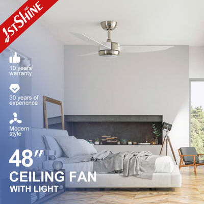 Calidad 48 pulgadas ABS Blade ventilador de techo silencioso con luz LED y control remoto para dormitorio y sala de estar Fábrica