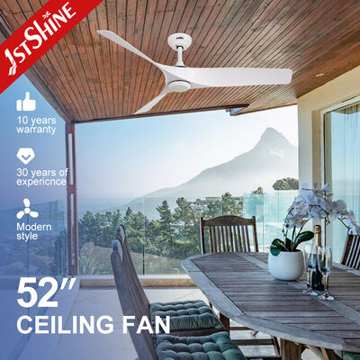 Calidad Ventilador de techo moderno blanco de 52 pulgadas con motor DC silencioso y 3 aspas de ABS Fábrica